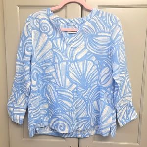 Vineyard Vines Women's Top Nautilus Shell Print Tunic XS